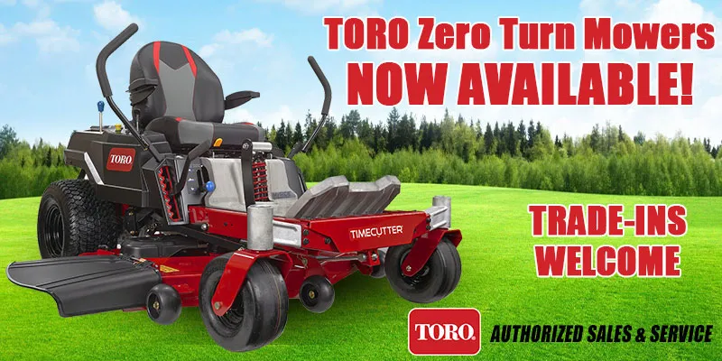 Ad for discounted Toro Riding Lawn Mower with zero turn features